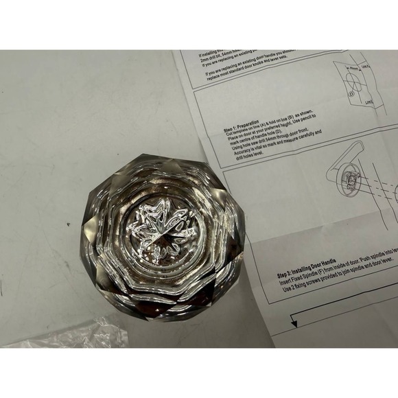 The Unbranded Brand Other - Crystal Style Door Knob, Privacy Door Knobs for Bedroom and Bathroom A8